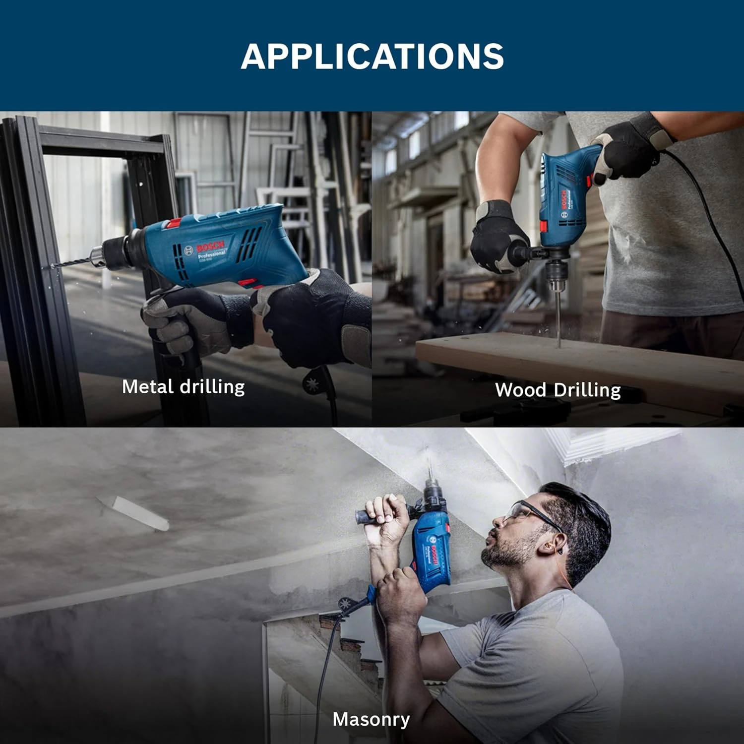 BOSCH GSB 600 Impact Drill Machine for Home & Wall | 600W Motor
