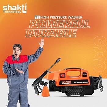 SHAKTI S3 High Pressure Car Washer / Washing Machine 1800W 120 Bar | Portable Jet Pump Washer for Car, Bike, Home & Garden Cleaning