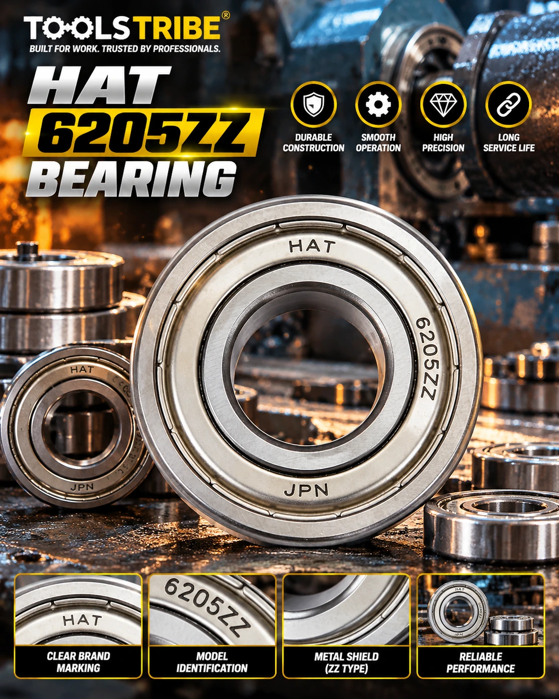 BEARINGS 02Z(6205 ZZ)