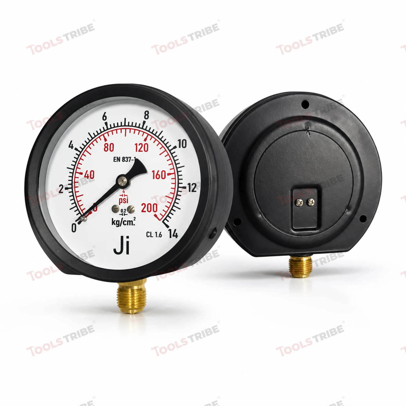 Pressure Gauge 4 Inch Dial, 0-14 Kg/cm2 SS Body, Bottom Mount 3/8 Inch BSP