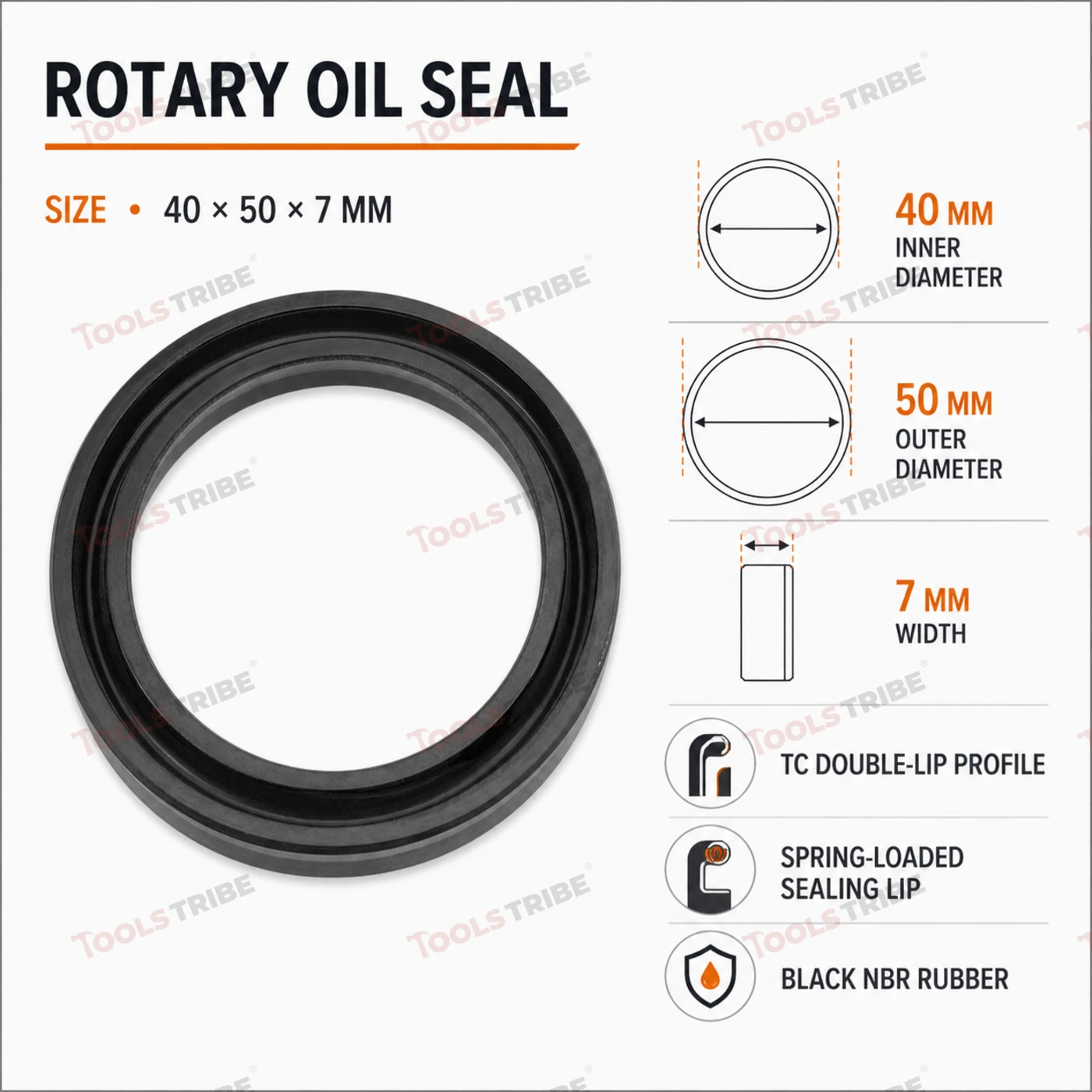 OIL SEAL   (40-50-7)