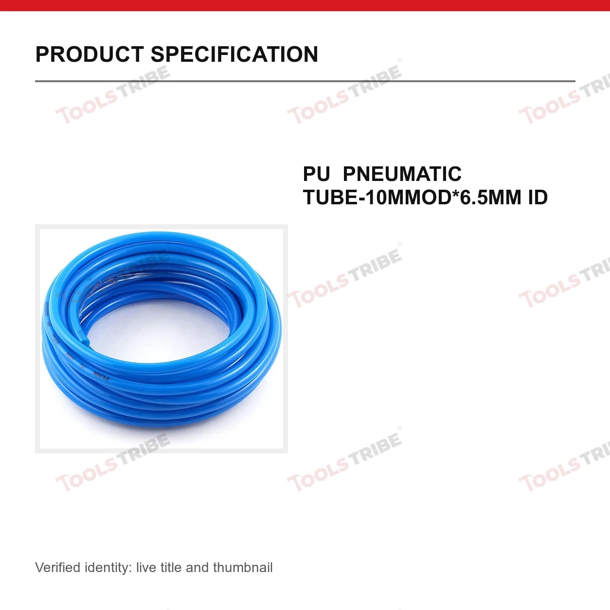 PU  PNEUMATIC TUBE-10MMOD*6.5MM ID