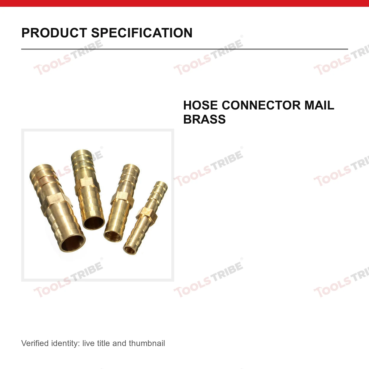 HOSE CONNECTOR MAIL BRASS