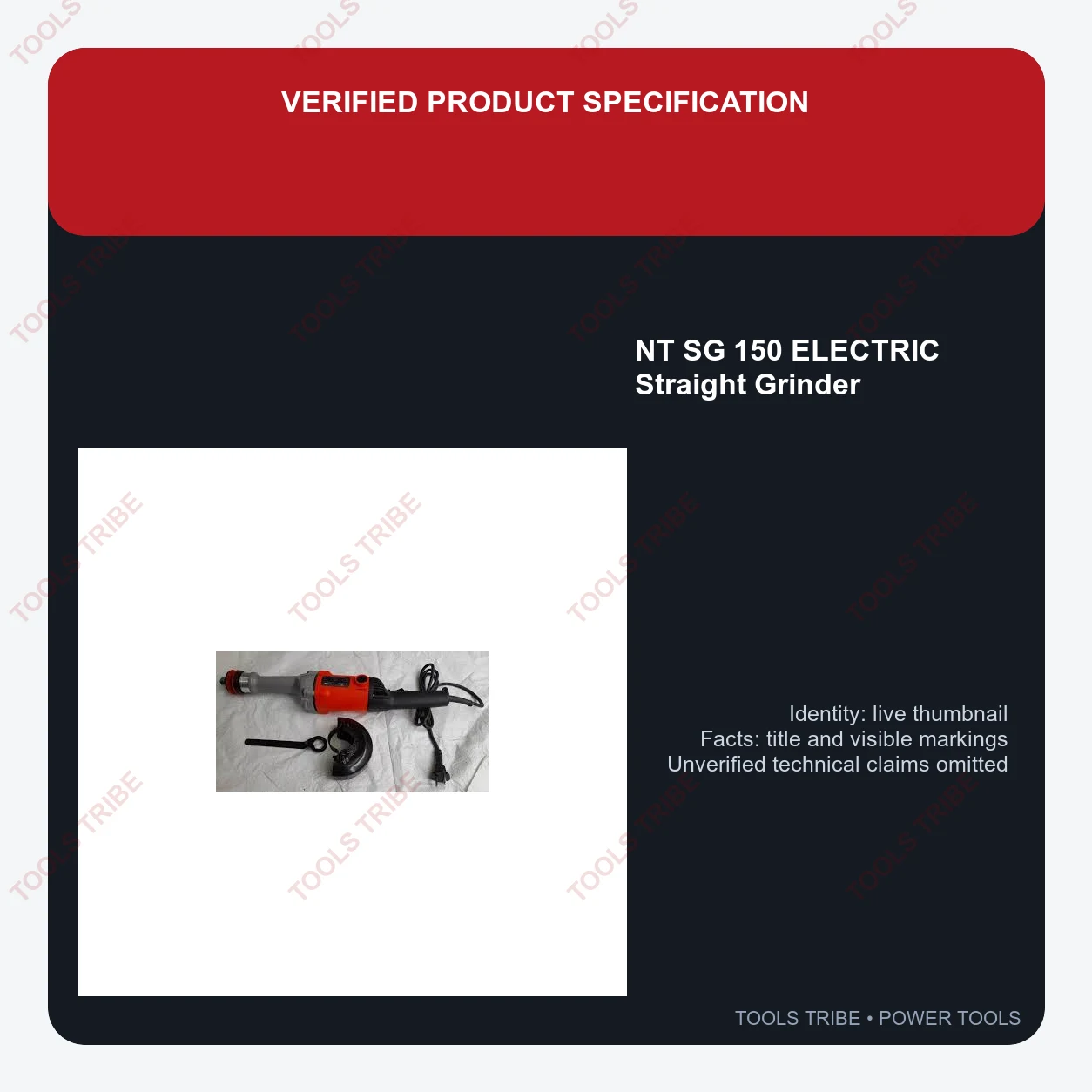 NT SG 150 ELECTRIC Straight Grinder
