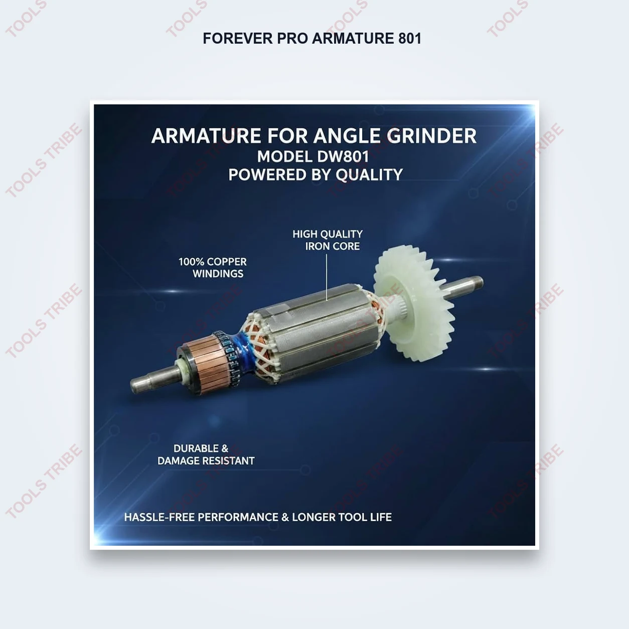 Armature 801 – Compatible Replacement for 801 Angle Grinder | High-Performance Copper Armature | Durable & Long-Lasting Spare Part