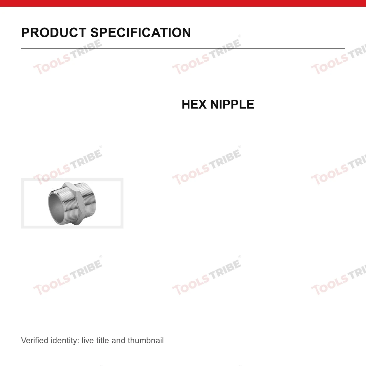 HEX NIPPLE