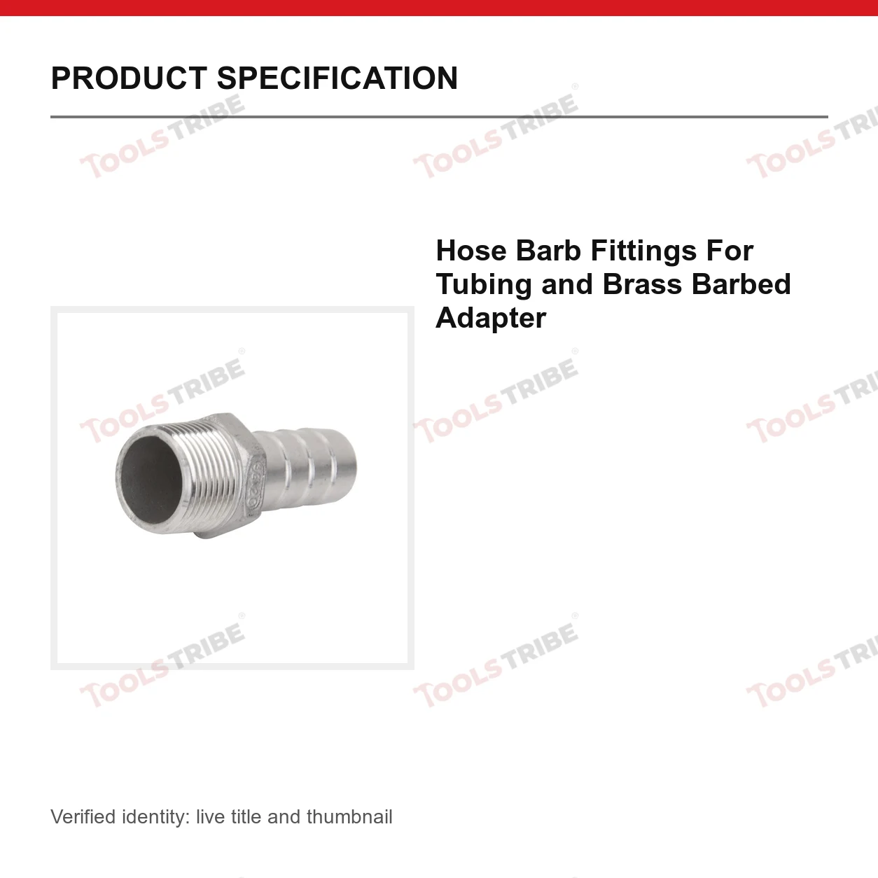 Hose Barb Fittings For Tubing and Brass Barbed Adapter