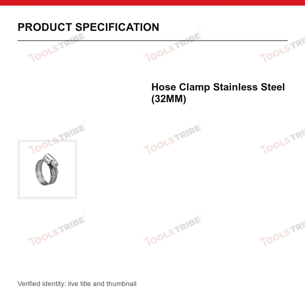 Hose Clamp Stainless Steel (32MM)