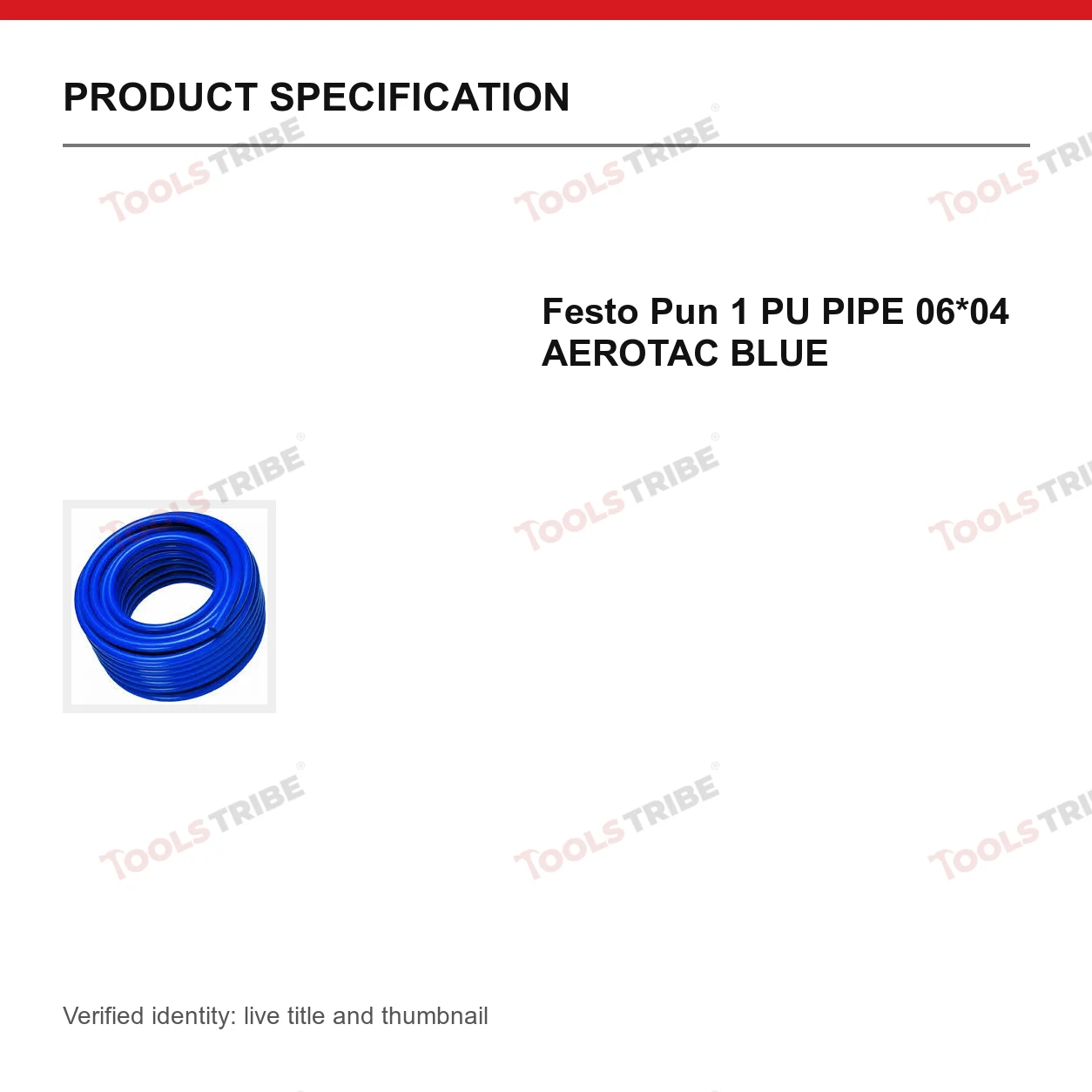 Festo Pun 1 PU PIPE 06*04 AEROTAC BLUE