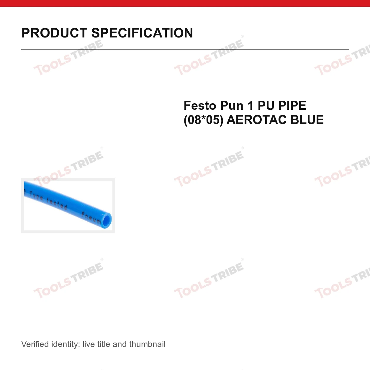 Festo Pun 1 PU PIPE (08*05) AEROTAC BLUE