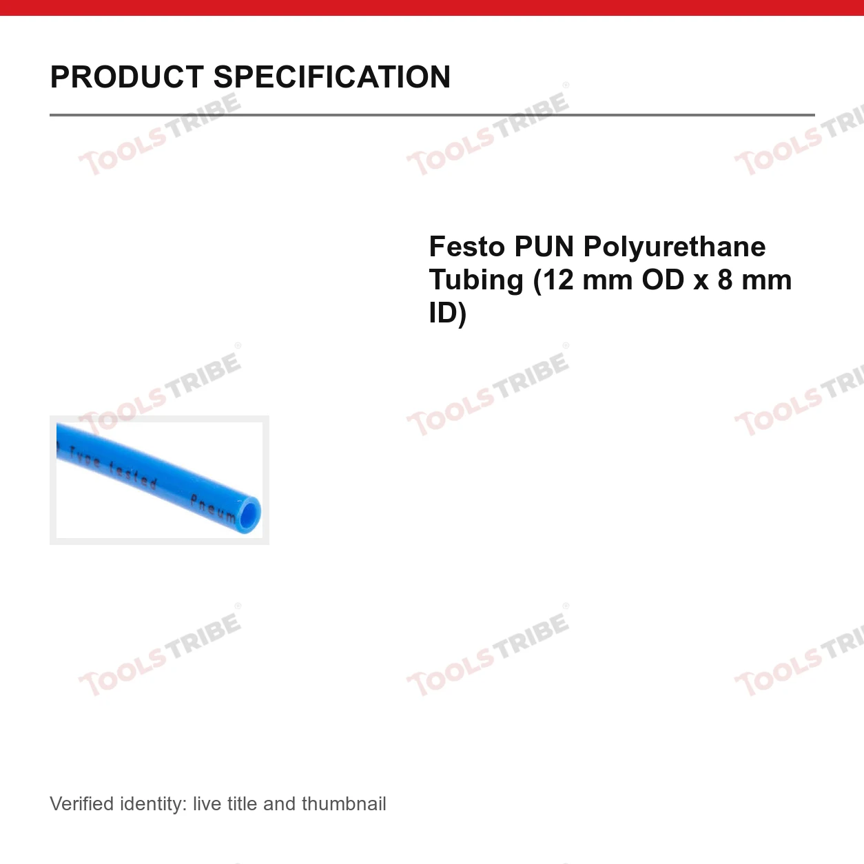 Festo PUN Polyurethane Tubing (12 mm OD x 8 mm ID)