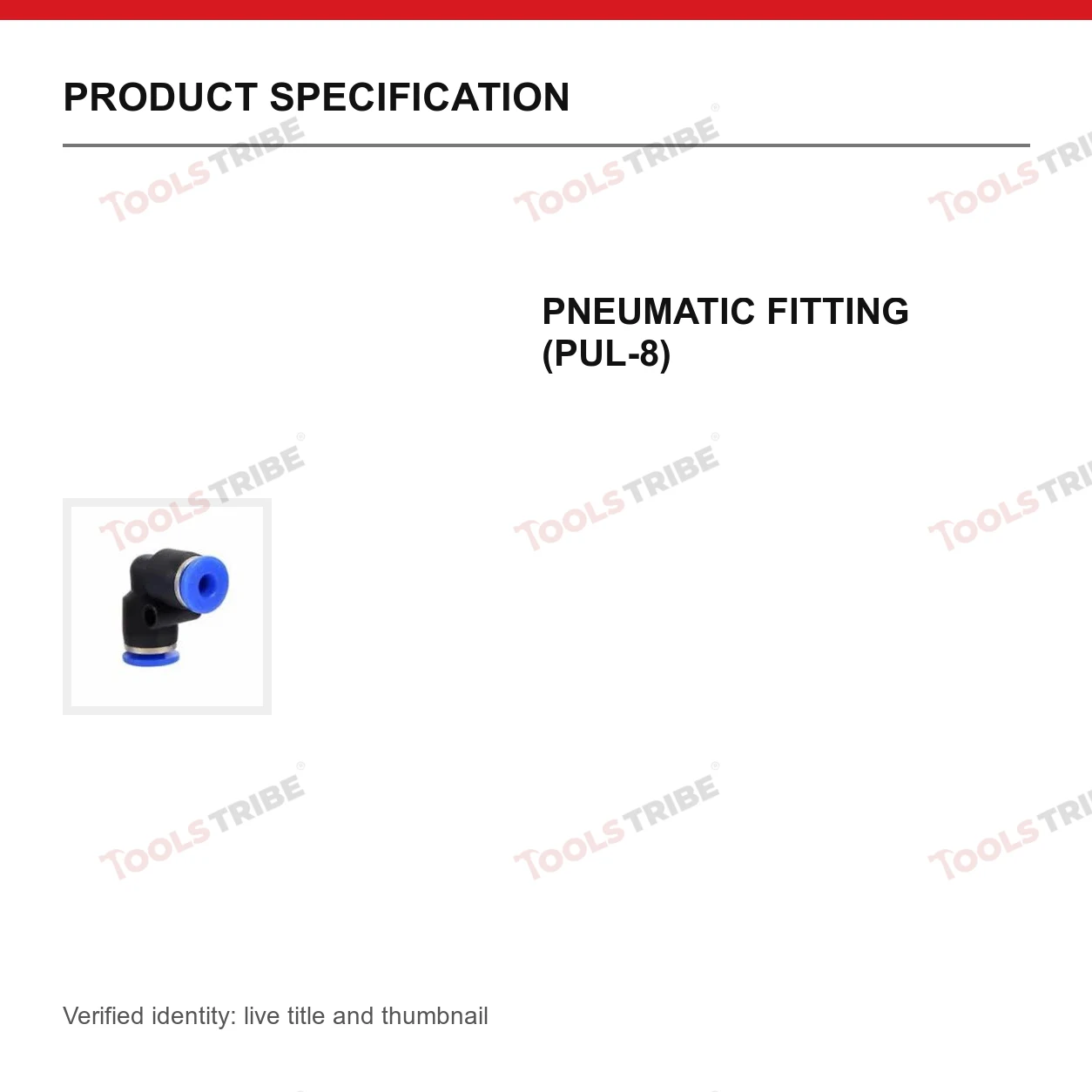 PNEUMATIC FITTING (PUL-8)