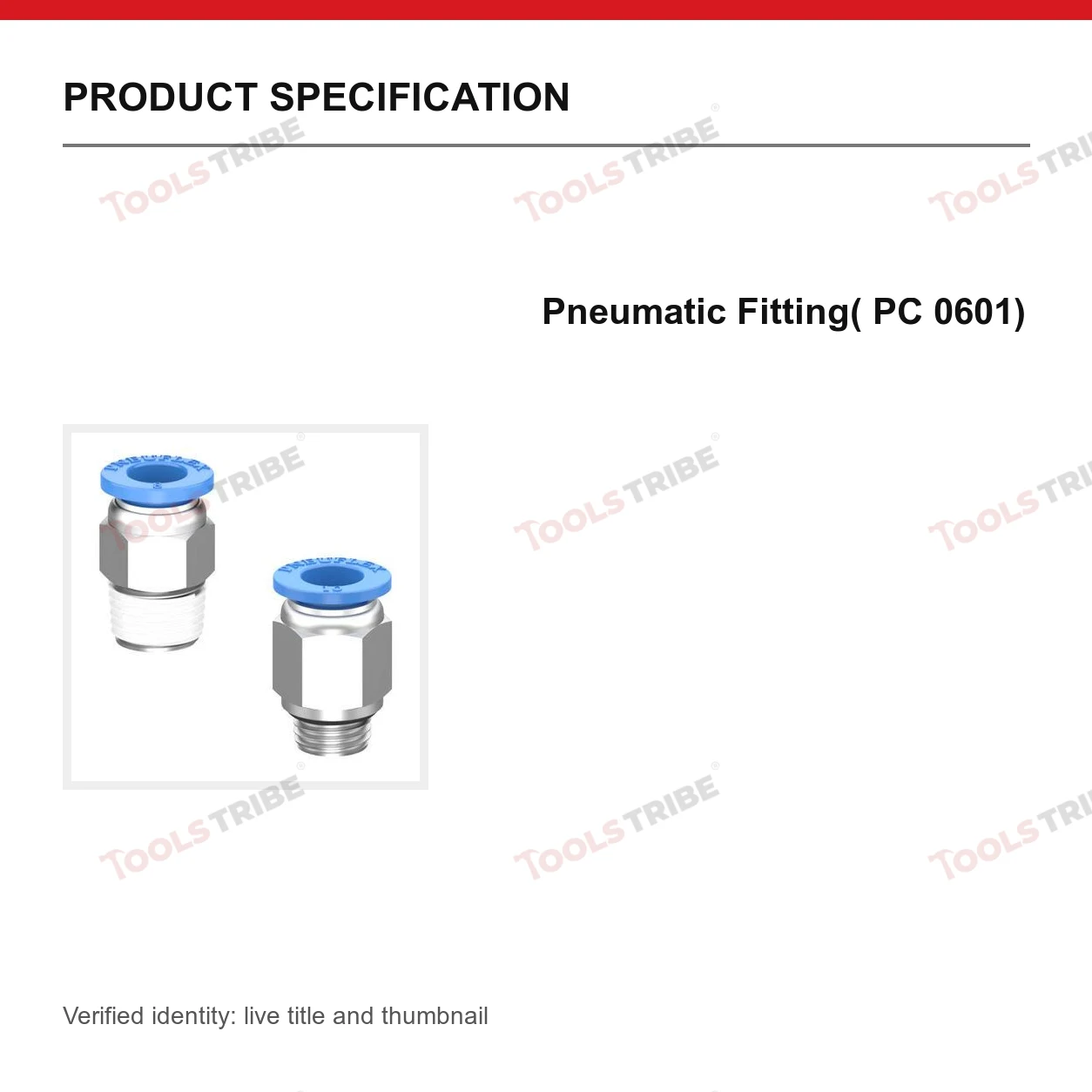 Pneumatic Fitting( PC 0601)