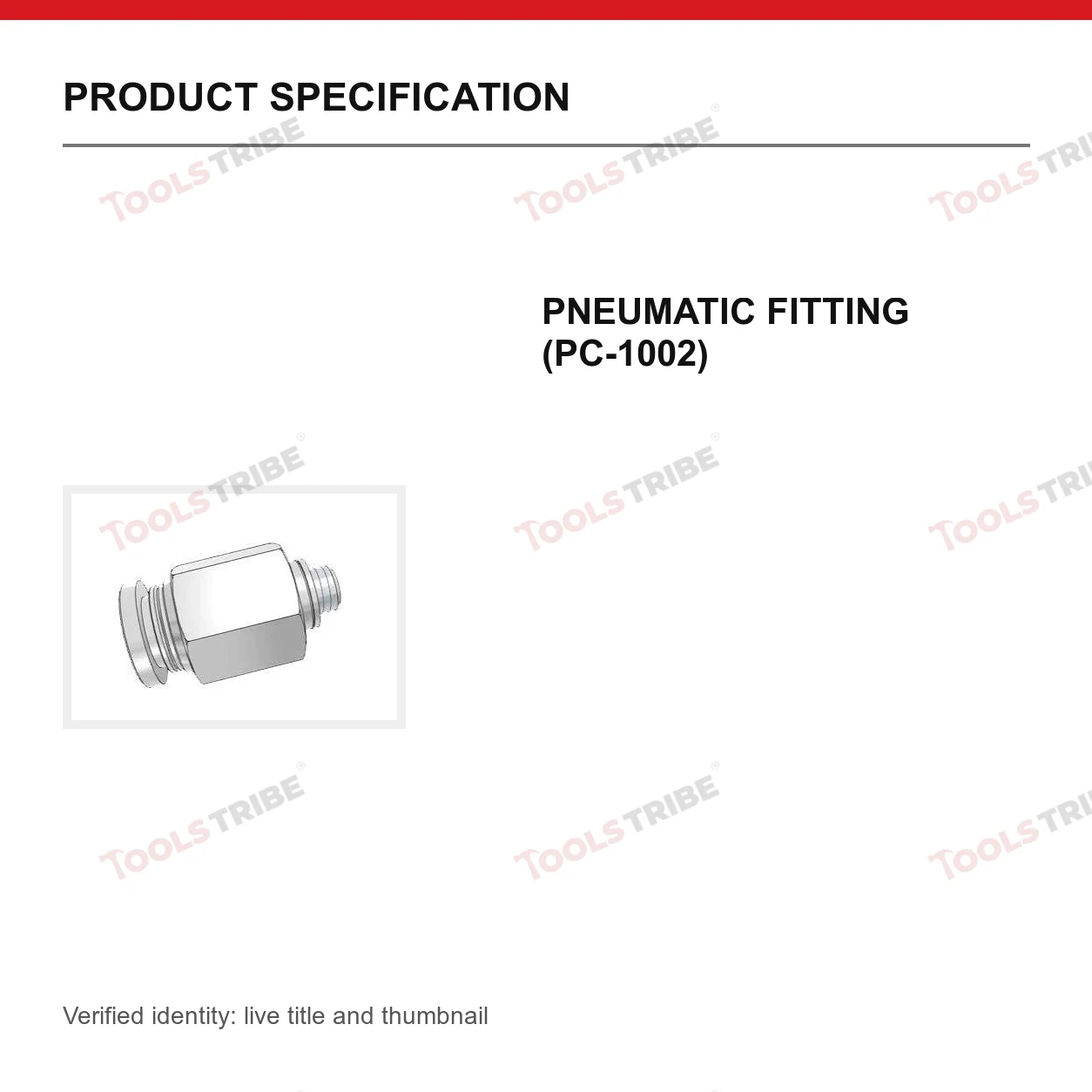 PNEUMATIC FITTING (PC-1002)