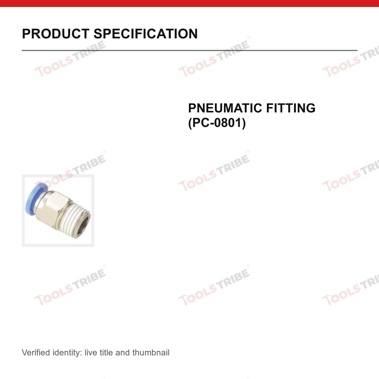 PNEUMATIC FITTING (PC-0801)