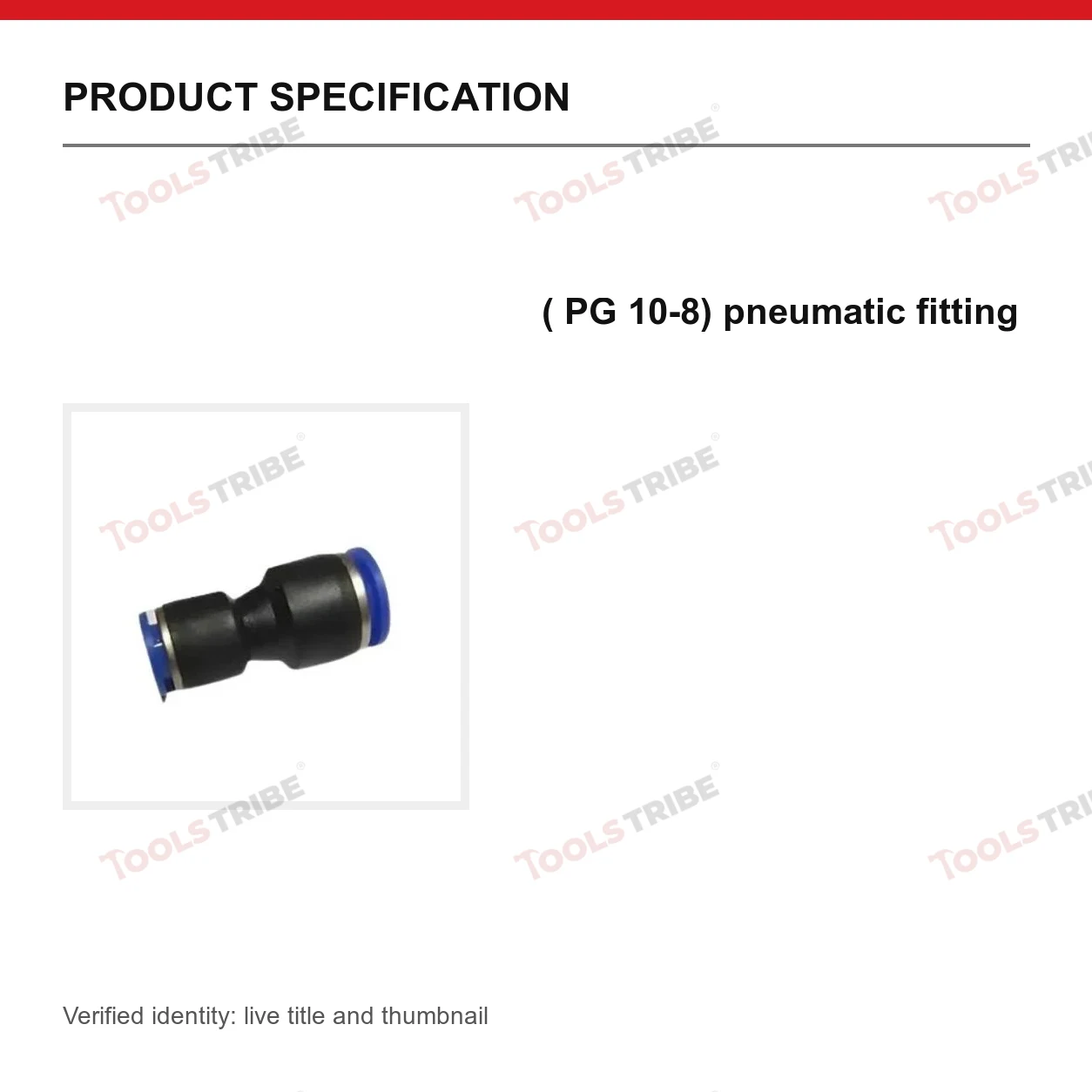( PG 10-8) pneumatic fitting