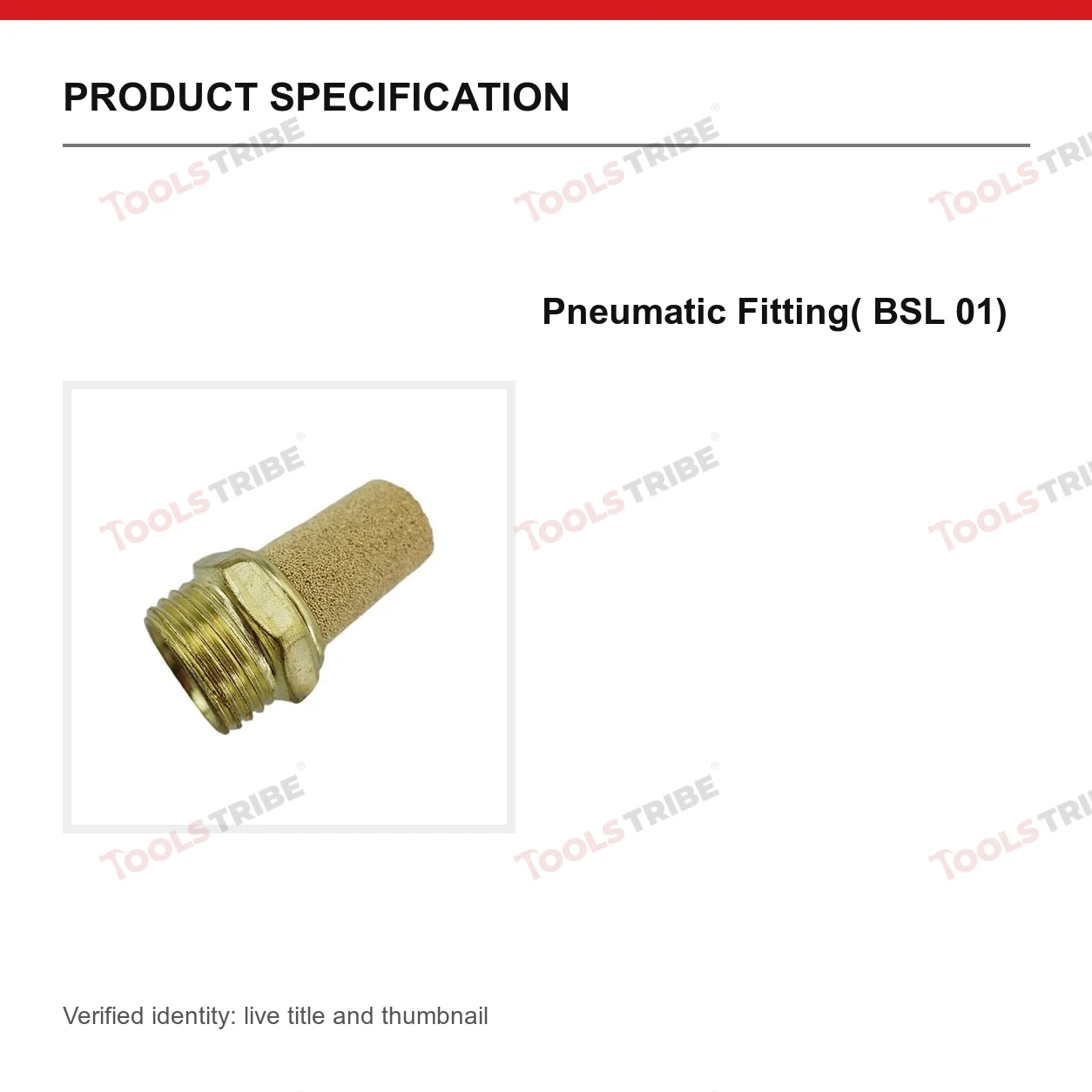 Pneumatic Fitting( BSL 01)