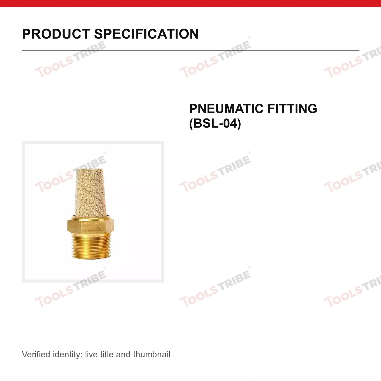 PNEUMATIC FITTING (BSL-04)