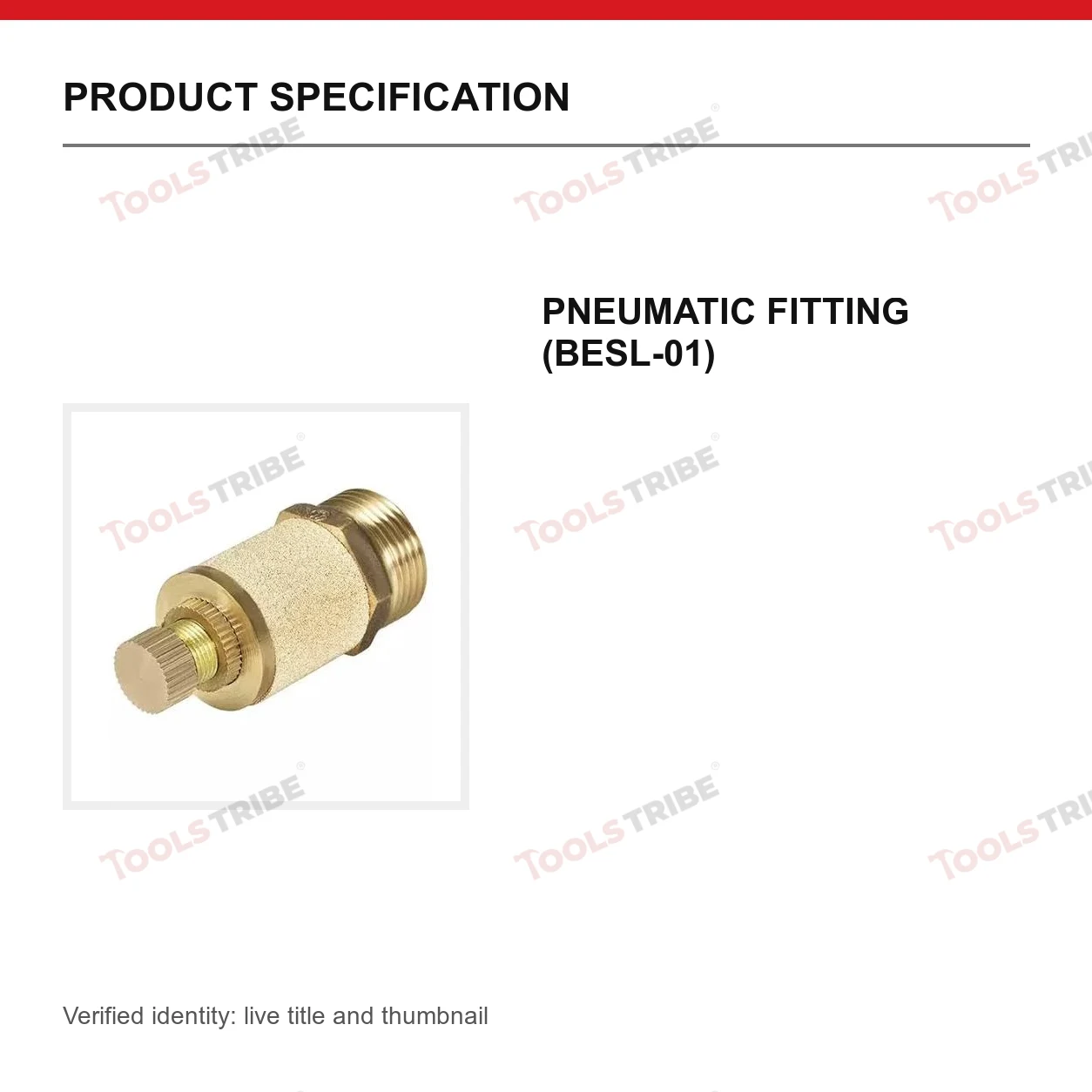 PNEUMATIC FITTING (BESL-01)