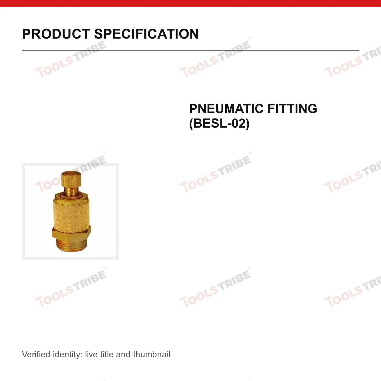 PNEUMATIC FITTING (BESL-02)
