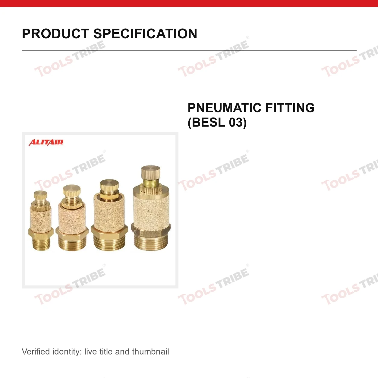 PNEUMATIC FITTING (BESL 03)