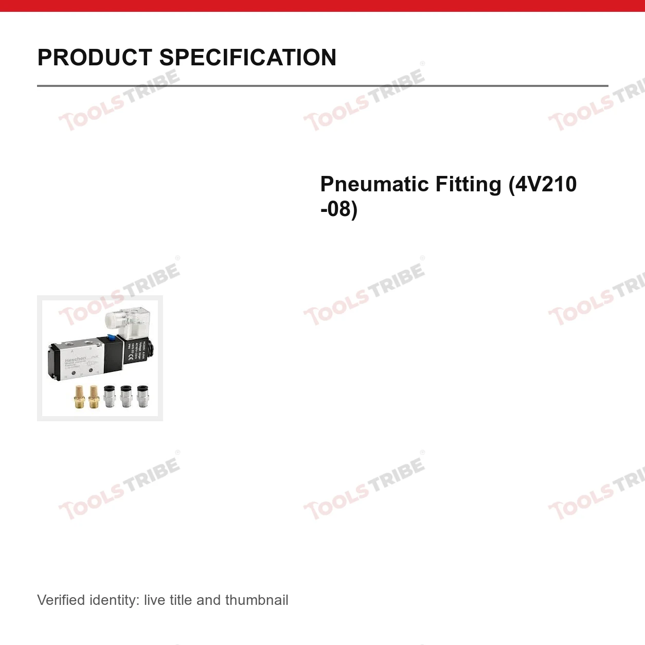 Pneumatic Fitting (4V210 -08)