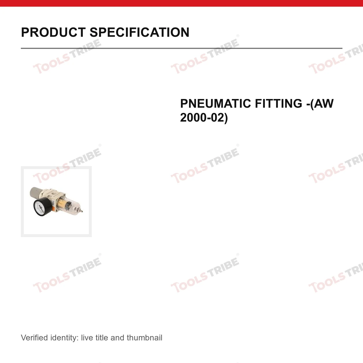 PNEUMATIC FITTING -(AW 2000-02)