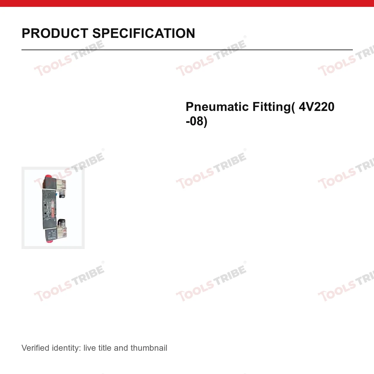 Pneumatic Fitting( 4V220 -08)