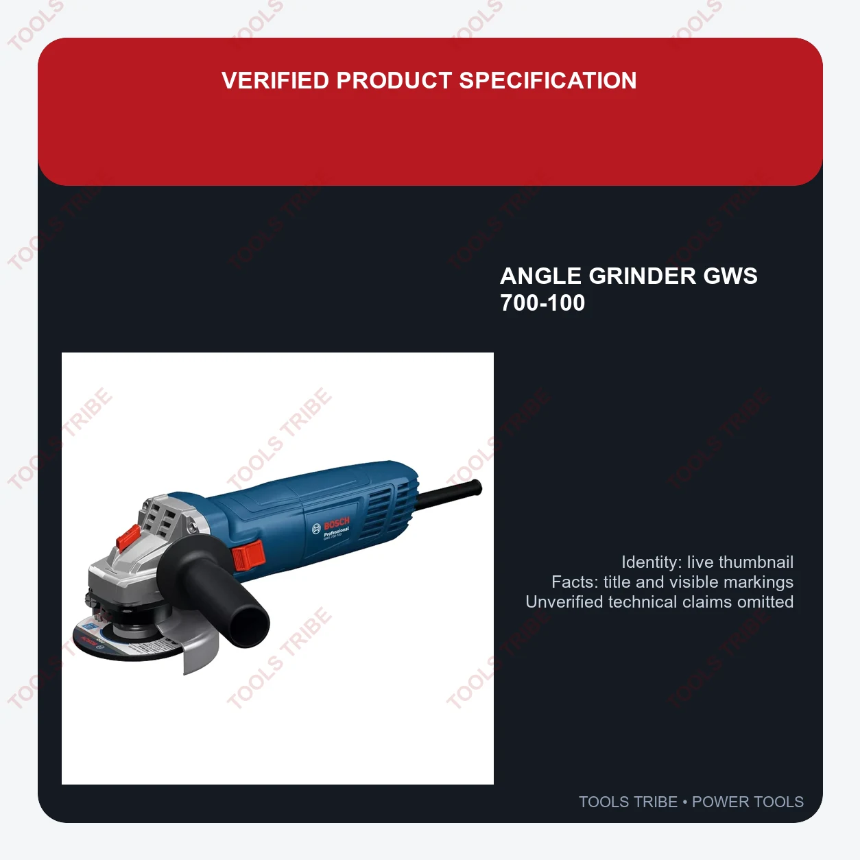 ANGLE GRINDER GWS 700-100