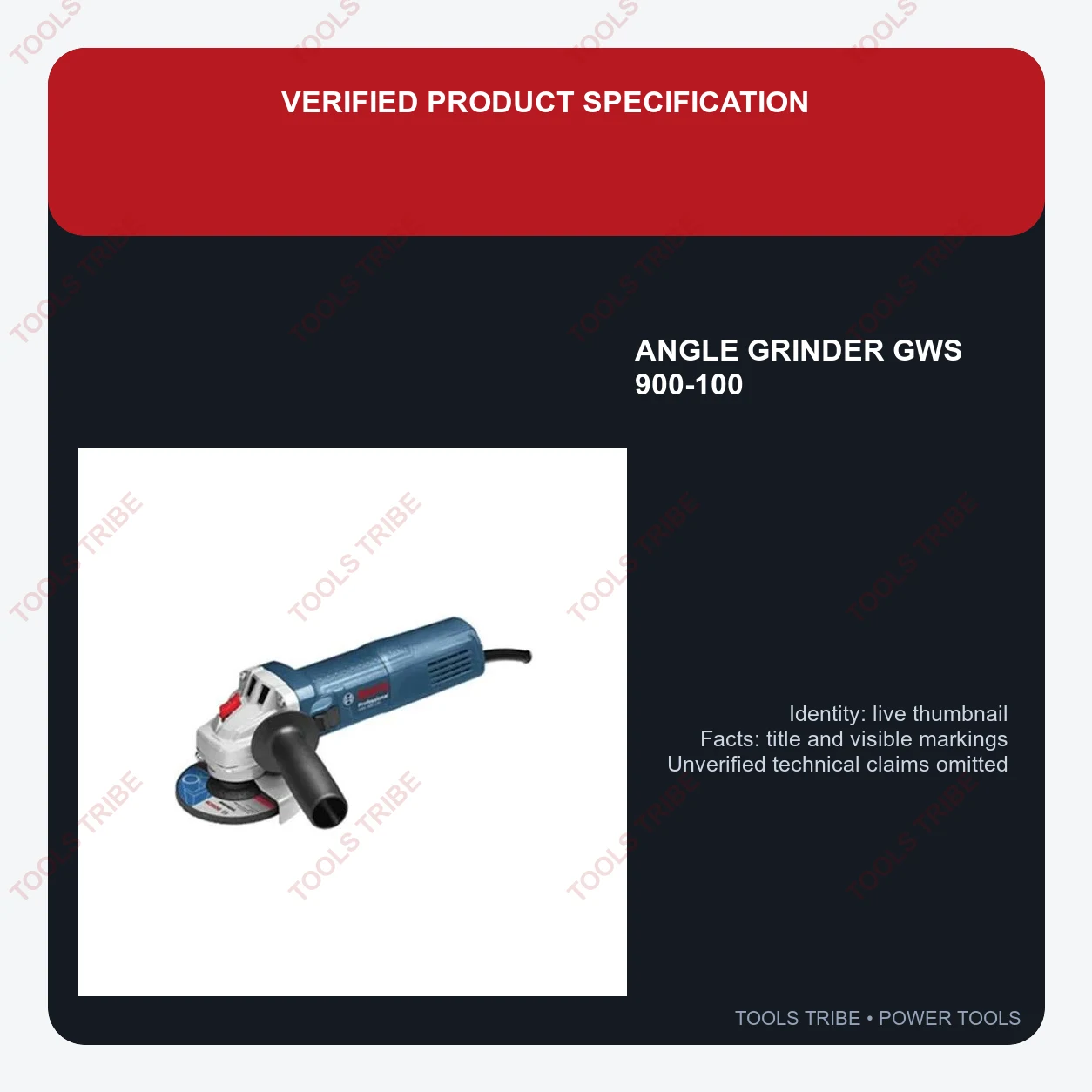 ANGLE GRINDER GWS 900-100