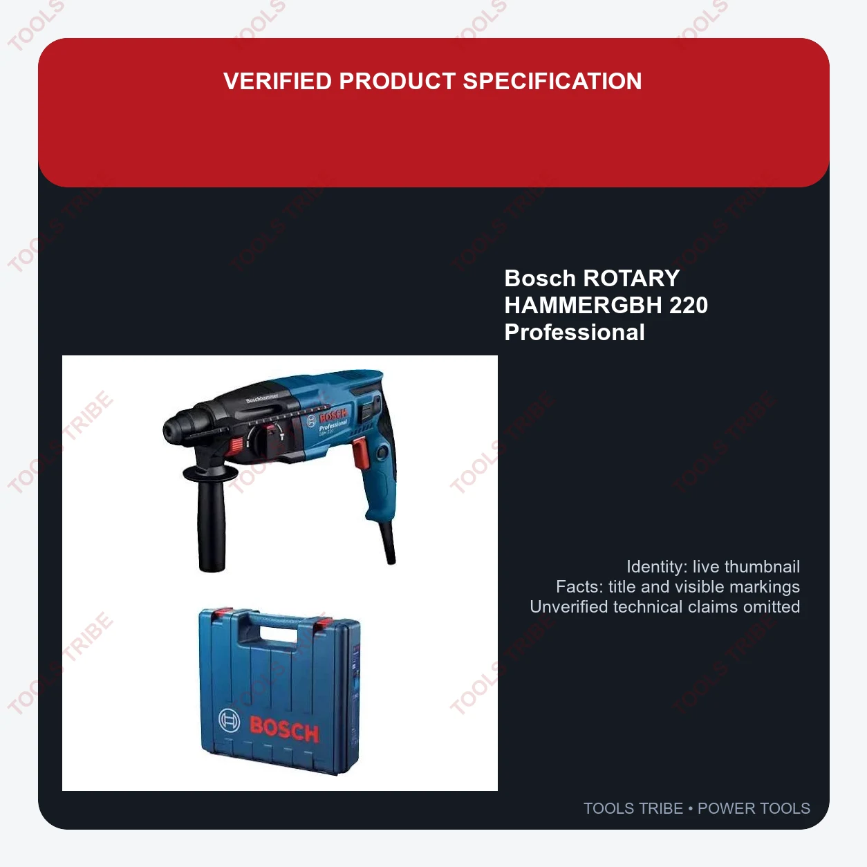 Bosch ROTARY HAMMERGBH 220 Professional