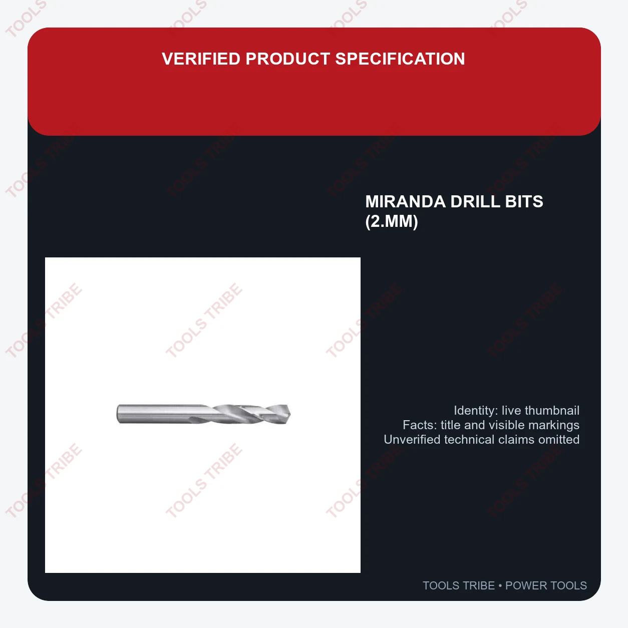 MIRANDA DRILL BITS  (2.MM)