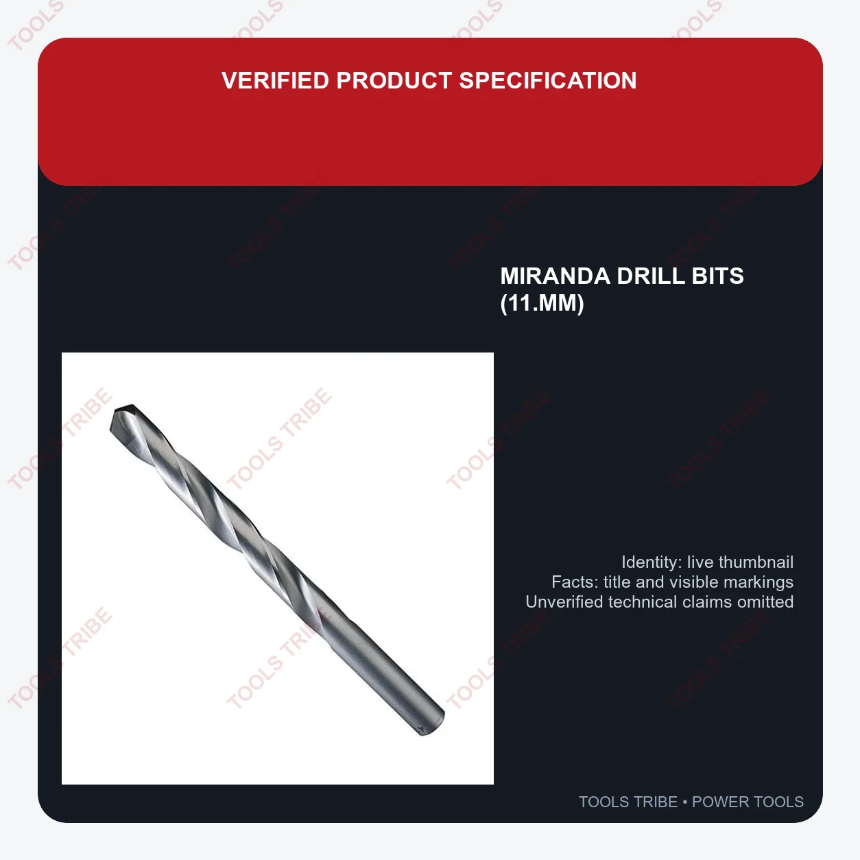 MIRANDA DRILL BITS  (11.MM)