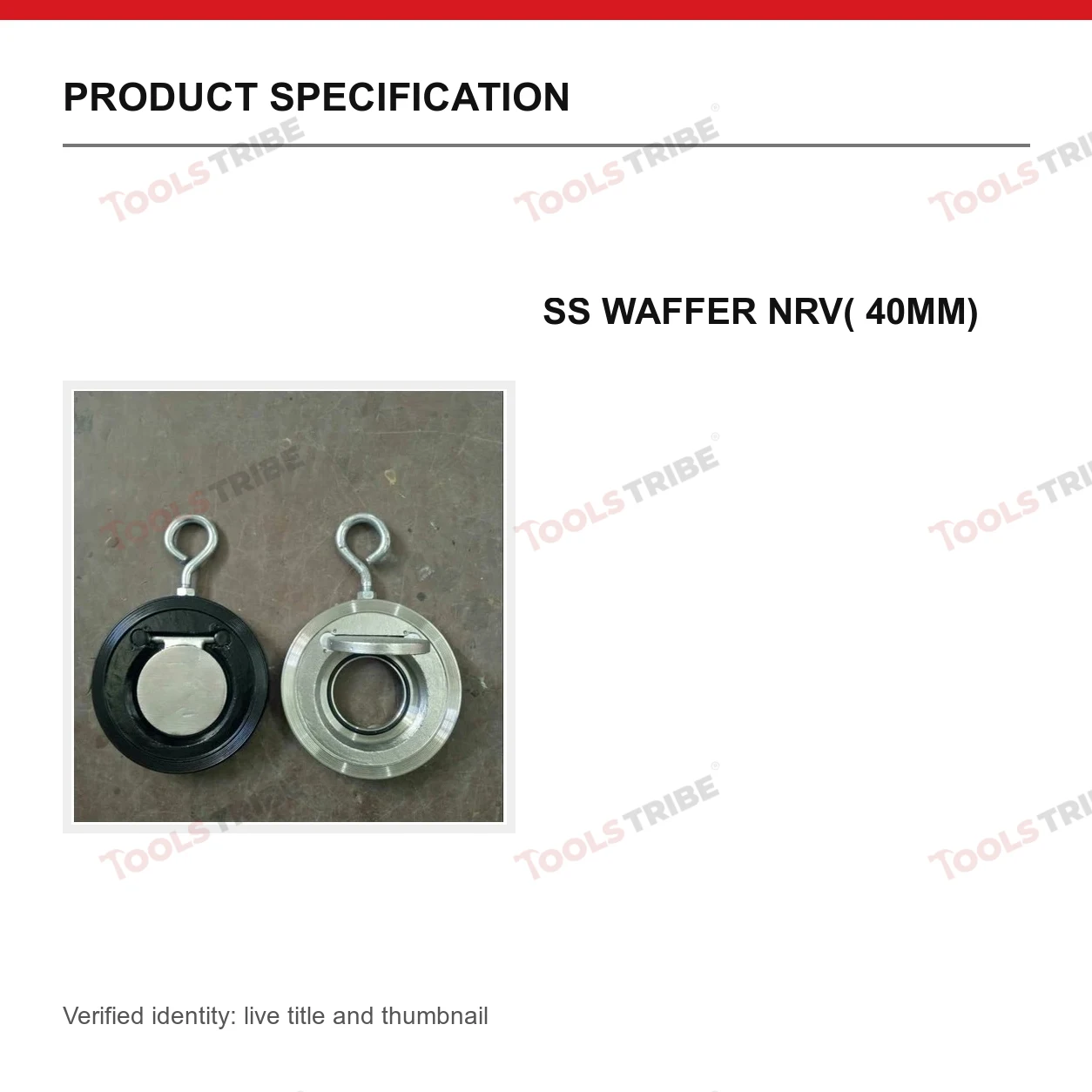 SS WAFFER NRV( 40MM)