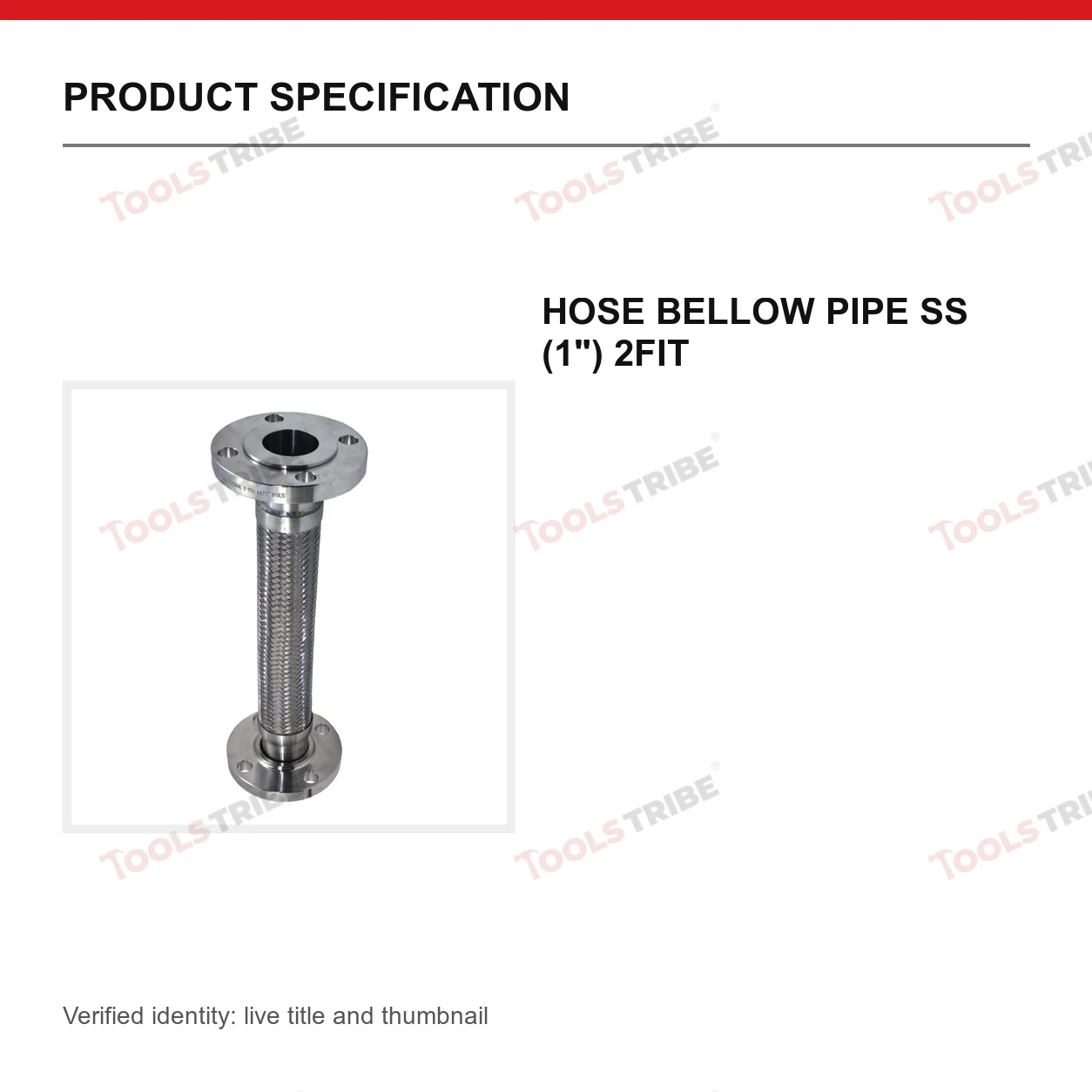 HOSE BELLOW PIPE SS (1") 2FIT