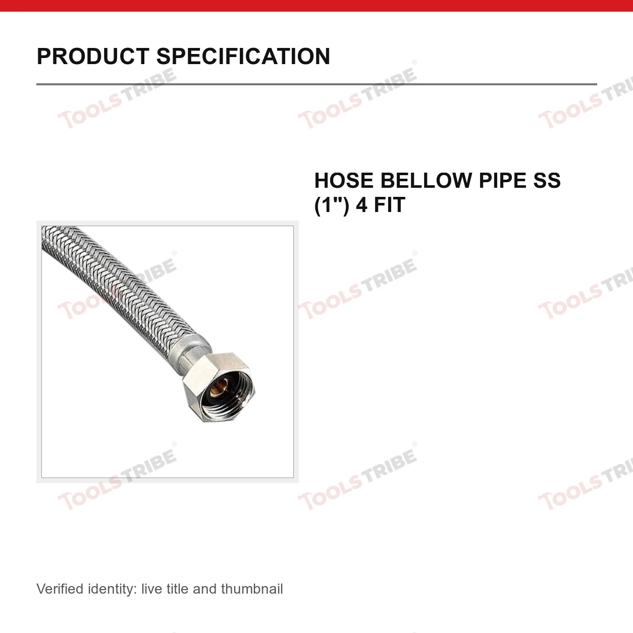 HOSE BELLOW PIPE SS (1") 4 FIT