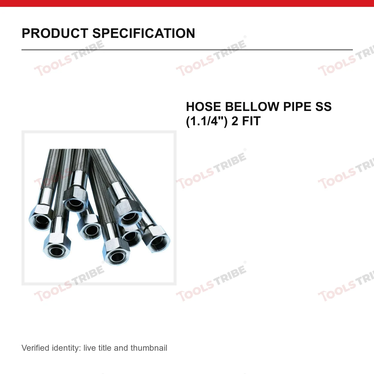 HOSE BELLOW PIPE SS (1.1/4") 2 FIT