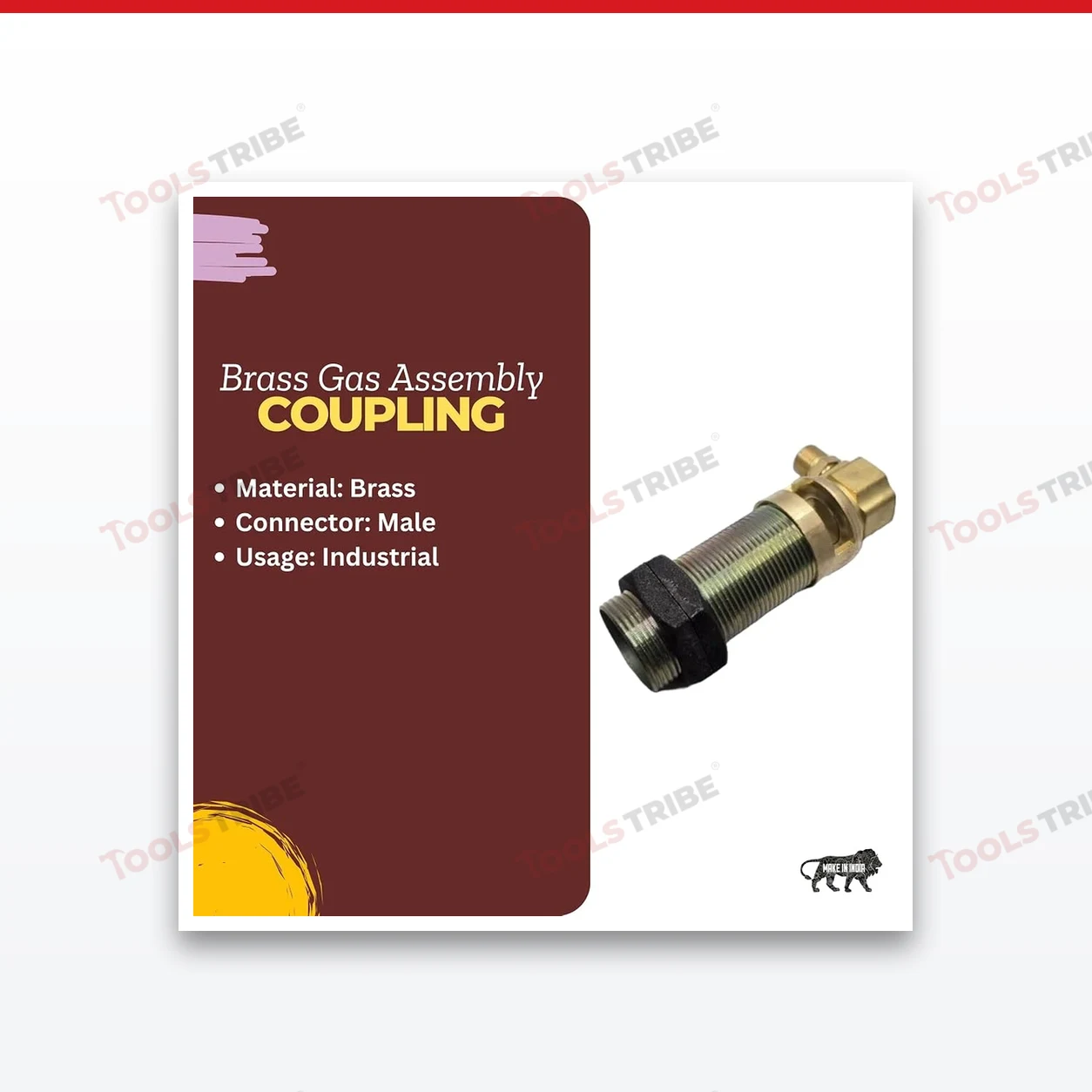 BRASS GAS ASSEMBLY COUPLING(SMALL)