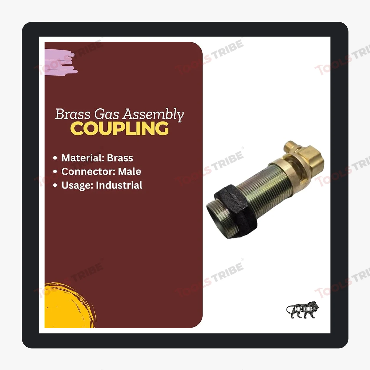 BRASS GAS ASSEMBLY COUPLING(SMALL)