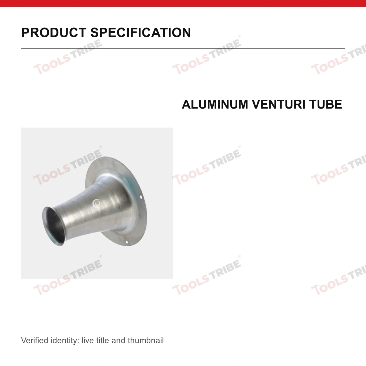 ALUMINUM VENTURI TUBE