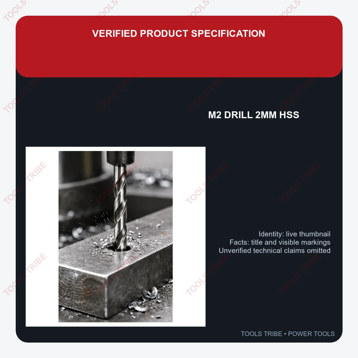 M2 DRILL BIT 2MM HSS