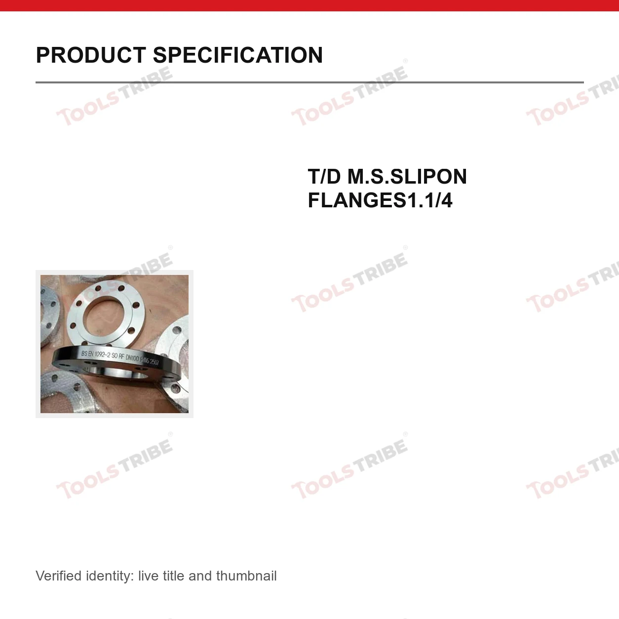 T/D M.S.SLIPON FLANGES1.1/4