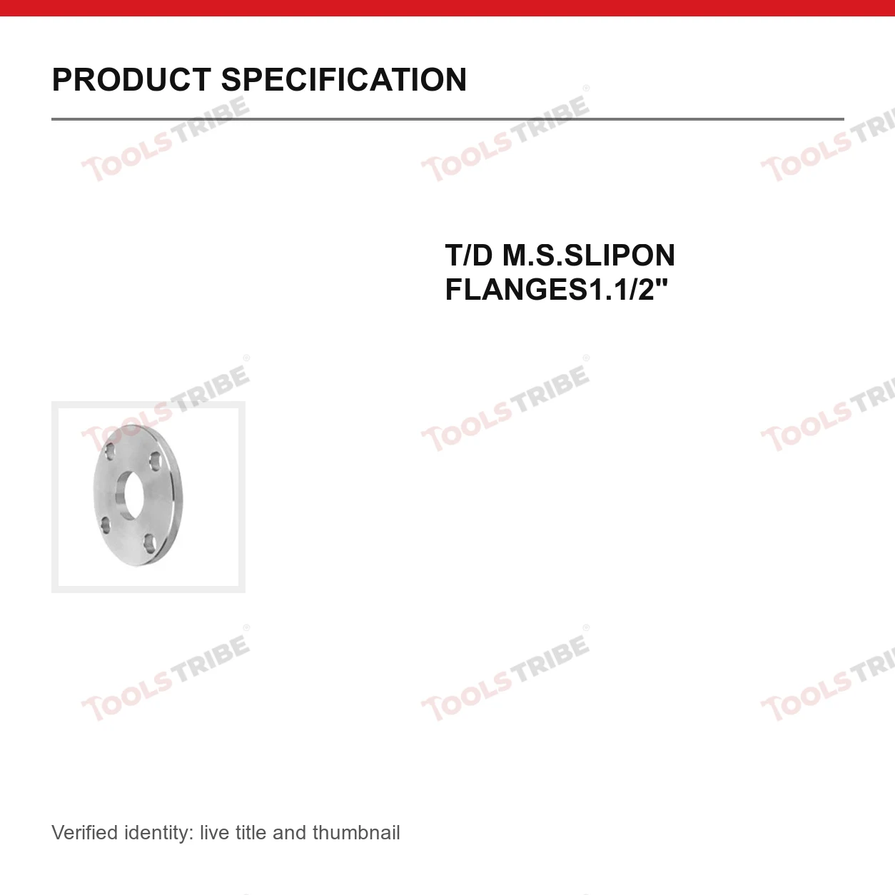 T/D M.S.SLIPON FLANGES1.1/2"