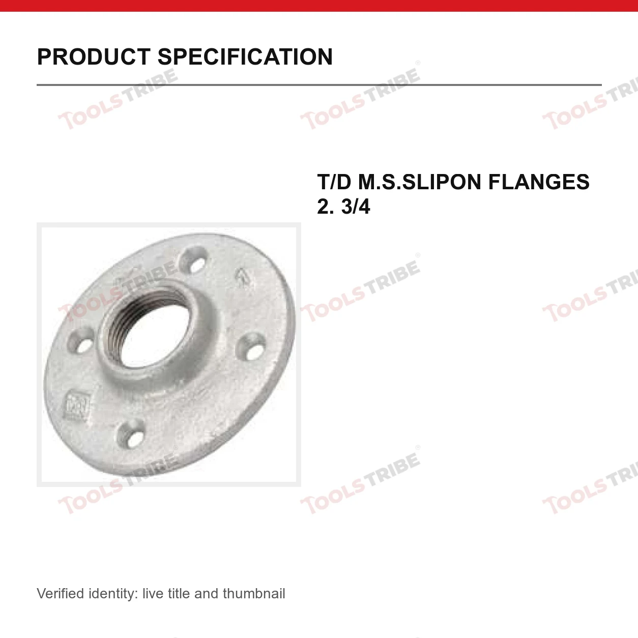 T/D M.S.SLIPON FLANGES 2. 3/4