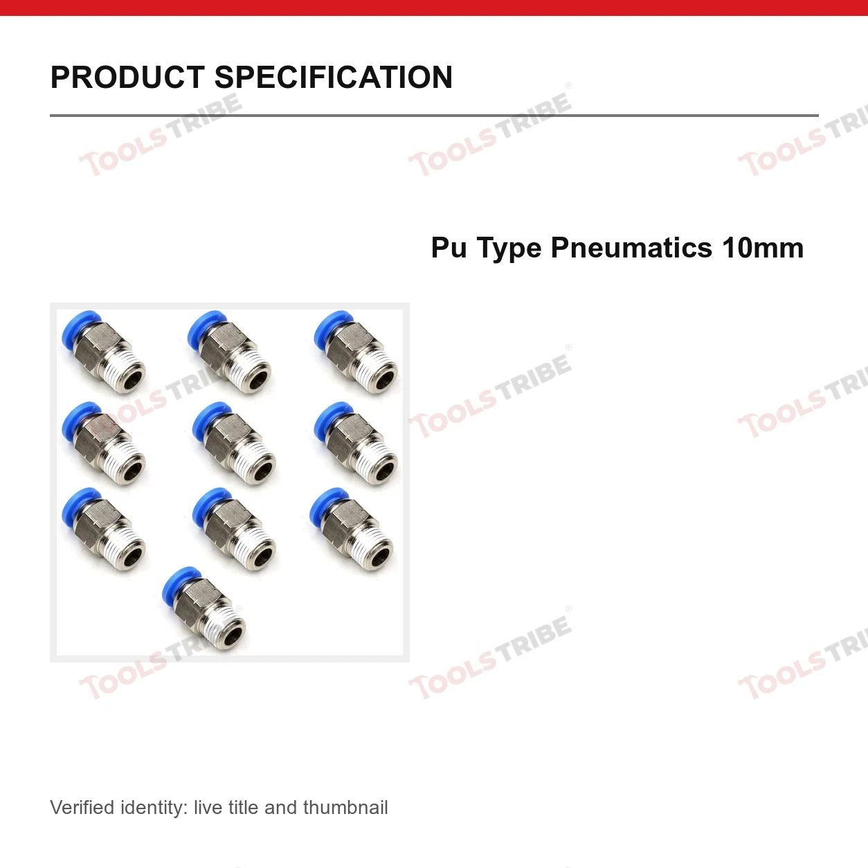 Pu Type Pneumatics 10mm