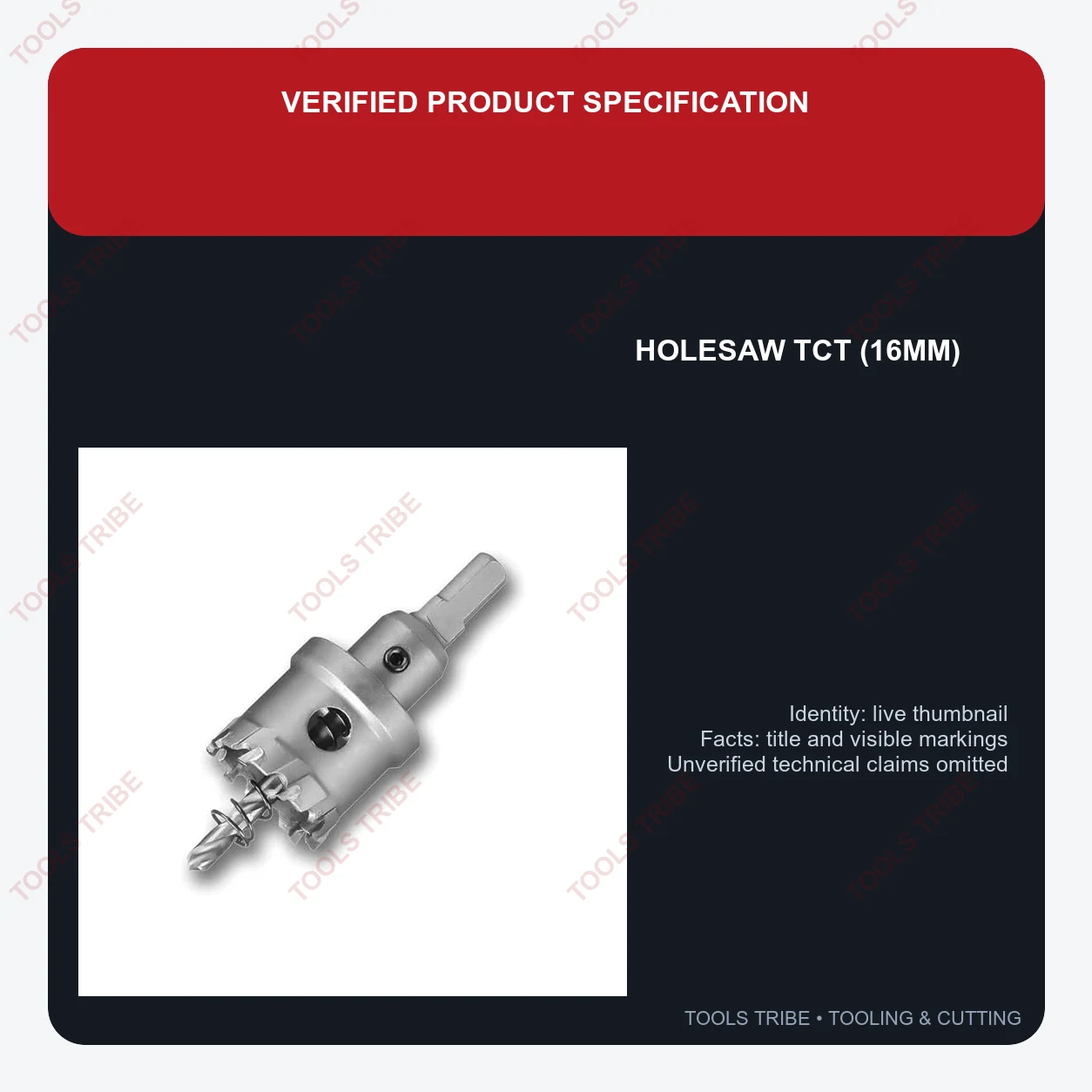 HOLESAW TCT (16MM)