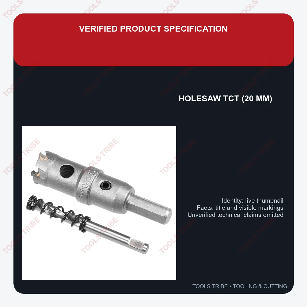 HOLESAW TCT (20 MM)