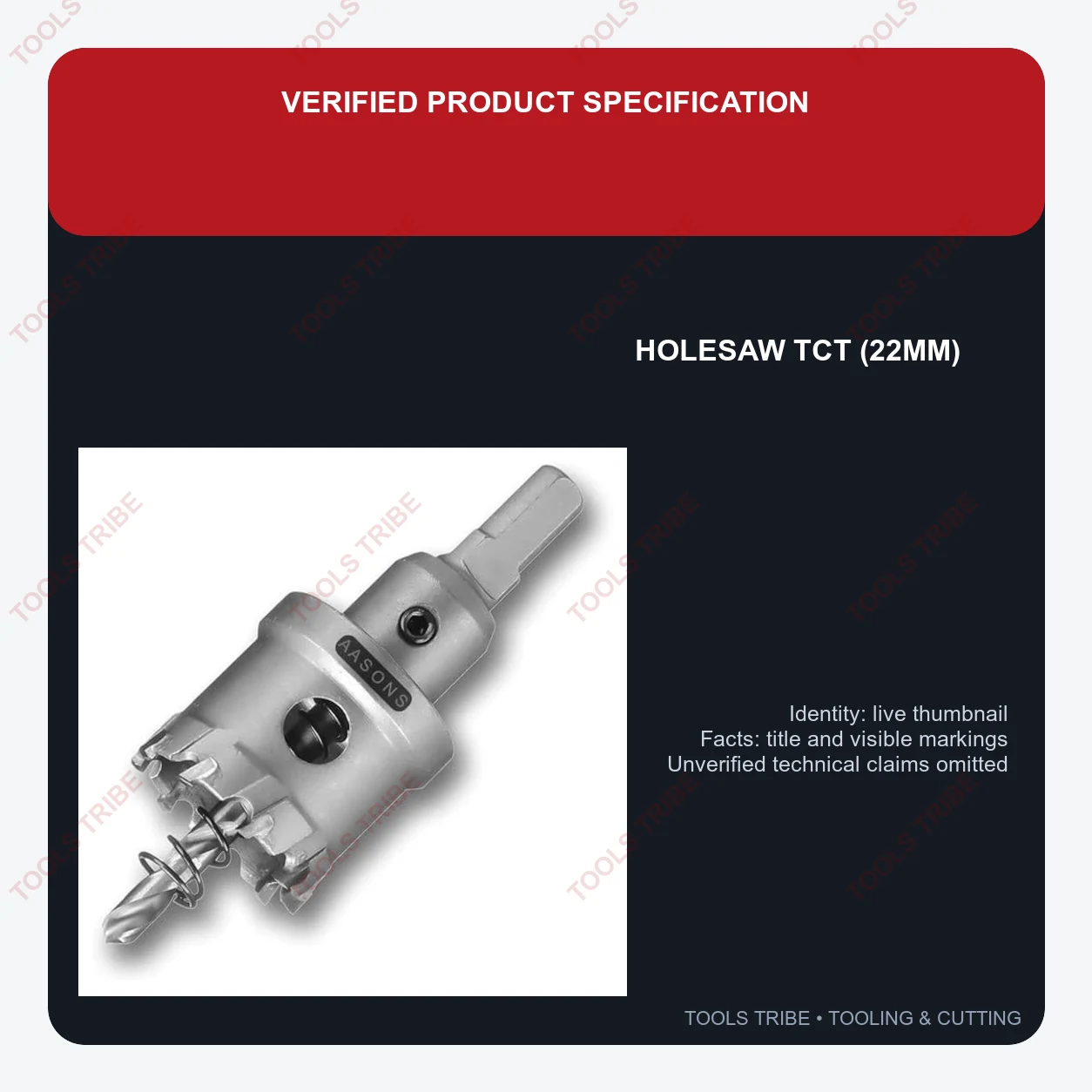 HOLESAW TCT (22MM)