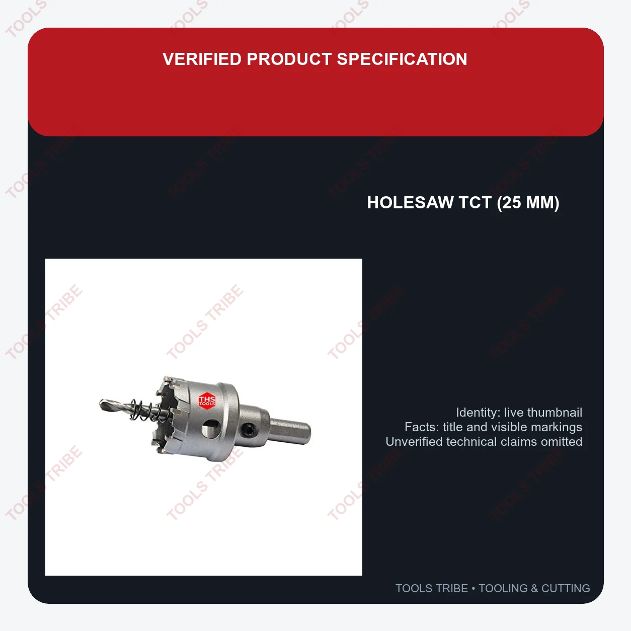 HOLESAW TCT (25 MM)