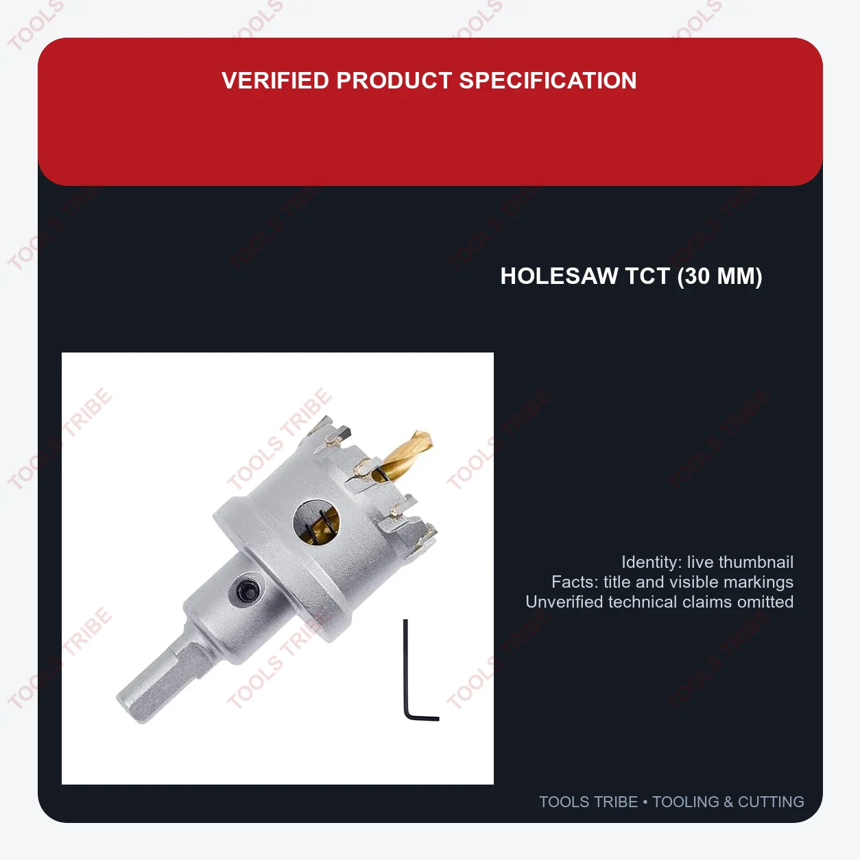 HOLESAW TCT (30 MM)